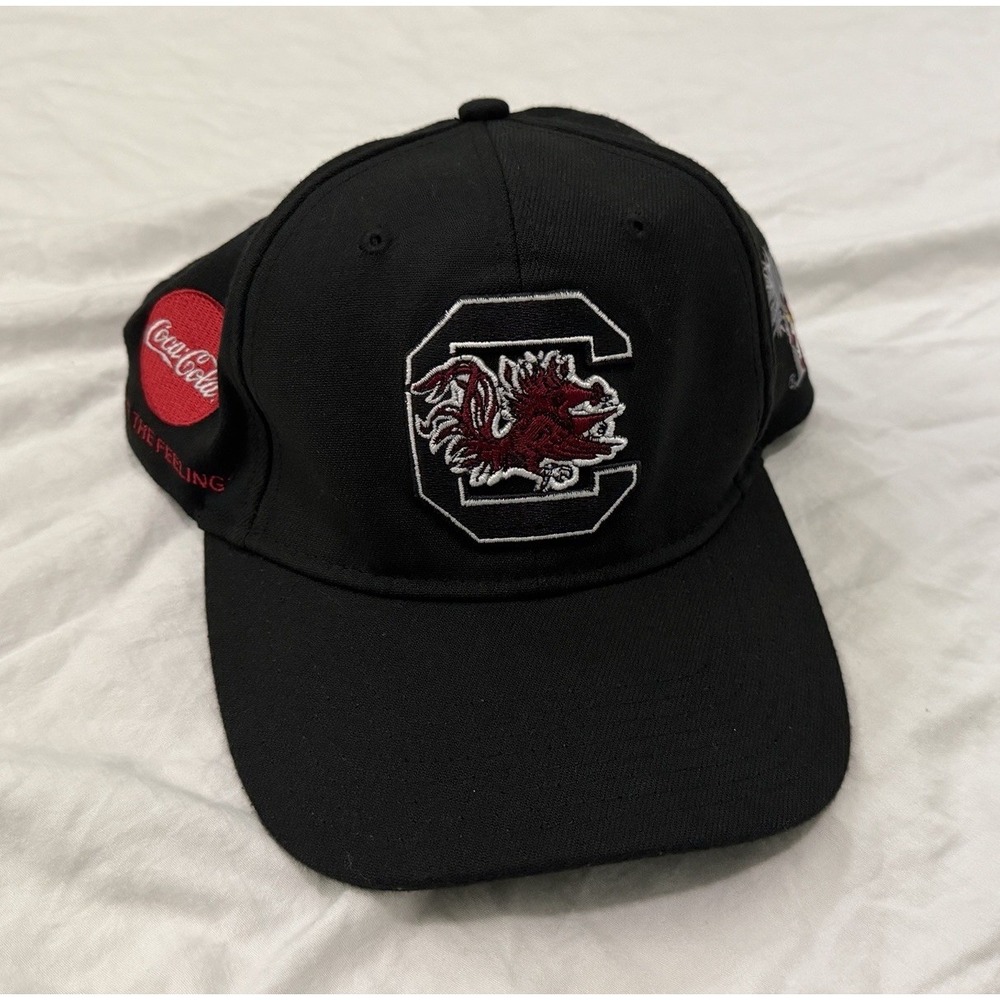 South Carolina Gamecocks Coca Cola Black Snapback Hat Sz X/XL Embroidery